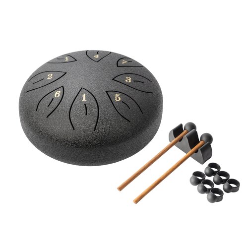 MANO PERCUSSION Black 6" Tongue Drum. Black.