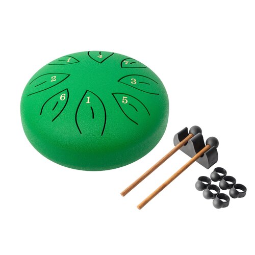 MANO PERCUSSION Green 6" Tongue Drum. Green.