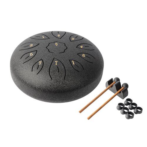 MANO PERCUSSION Black 8" Tongue Drum. Black.