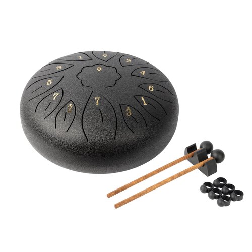 MANO PERCUSSION Black 10" Tongue Drum. Black.