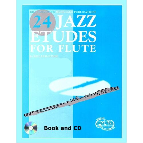 Holcombe - 24 Jazz Etudes Flute Softcover Book/CD