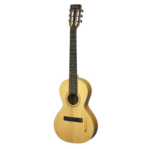 Martinez 'Eco Series' Spruce Solid Top Parlour Guitar with Pickup & Gig Bag