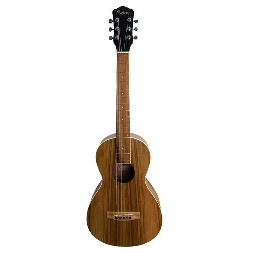 Martinez MPG-P2P Acoustic-Electric Parlour Body Guitar Jati-Teakwood Natural 6-String Small Body