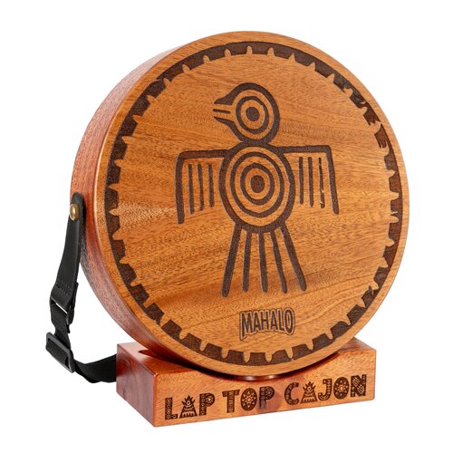 MAHALO Bird graphic design Natural matt finish Laptop Cajon Pack. Bird design.