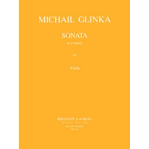 Glinka - Sonata D Min Viola/Piano (Softcover Book)