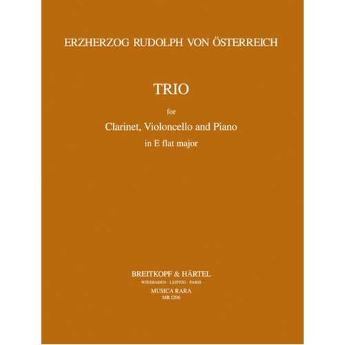 Trio In E Flat Major Clar Cello Piano Book