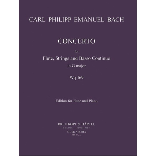Concerto G Wq 169 Flute Piano Book