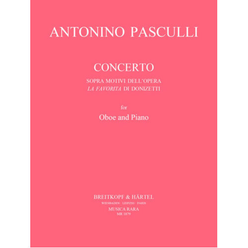 Pasculli - Concerto La Favorita Di Donizetti Oboe/Piano