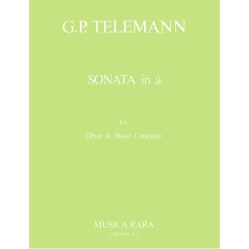 Telemann - Sonata A Minor Oboe/Piano (Softcover Book)