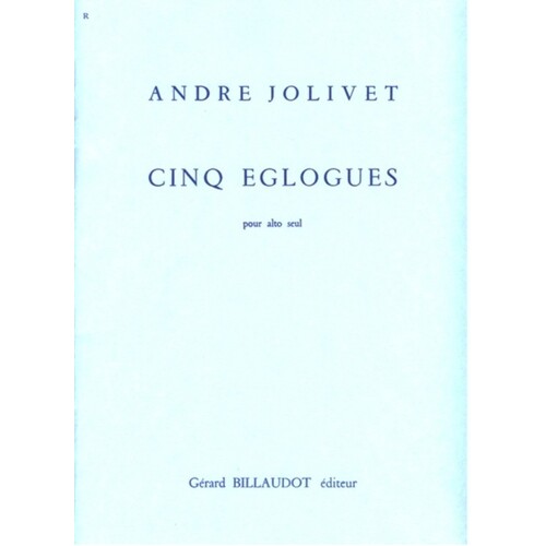Eglogues 5 Viola Solo (Softcover Book)