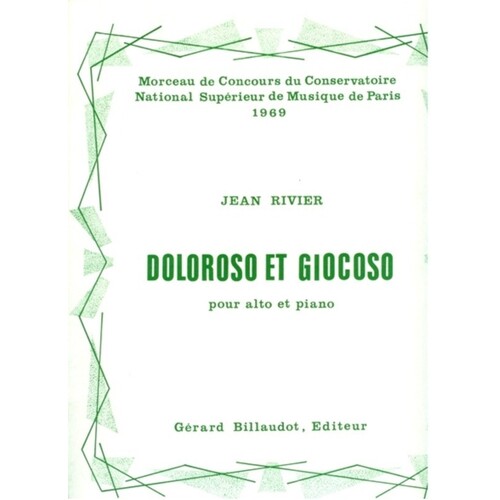 Doloroso Et Giocoso Vla/Piano (Softcover Book)