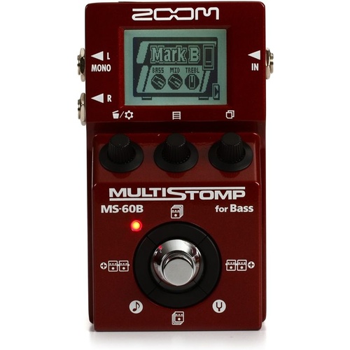 Zoom MS60B MultiStomp Bass Guitar Multi Effect Pedal