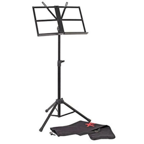 Xtreme Pro Ms88 Heavy Duty Fold Up Music Stand Black With Carry Bag 