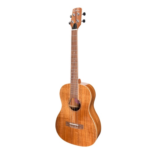 Martinez 'Southern Belle' 8-Series Solid Koa Top Acoustic-Electric Baritone Ukulele With Hard Case (Natural Gloss)