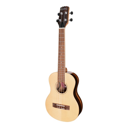 Martinez Southern Belle 7 Series Spruce Solid Top Electric Tenor Ukulele with Hard Case Natural Gloss