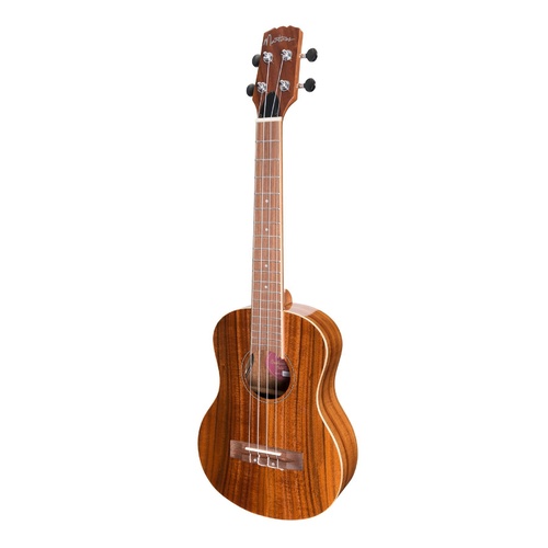 Martinez Southern Belle 8 Series Koa Solid Top Electric Tenor Ukulele with Hard Case Natural Gloss