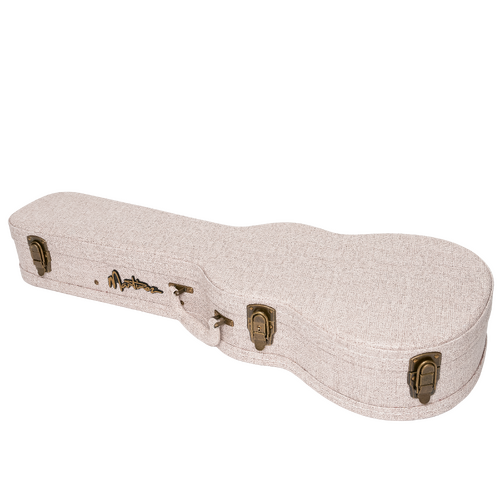 Martinez Southern Belle Deluxe Baritone Ukulele Hard Case Ivory