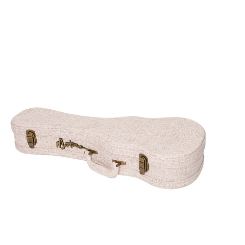 Martinez Southern Belle Deluxe Concert Ukulele Hard Case Ivory