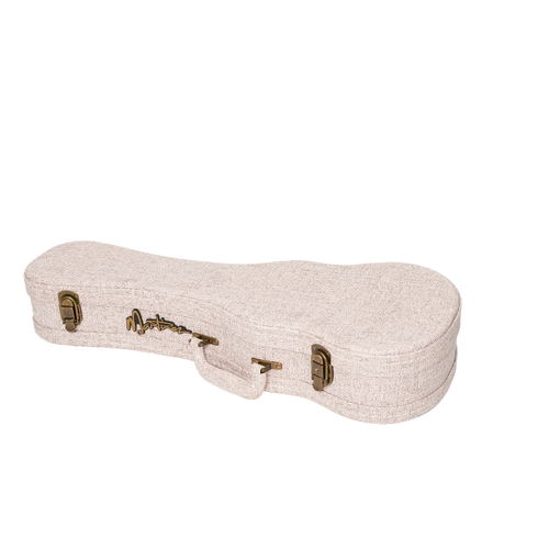 Martinez Southern Belle Deluxe Shaped Concert Ukulele Hard Case Ivory