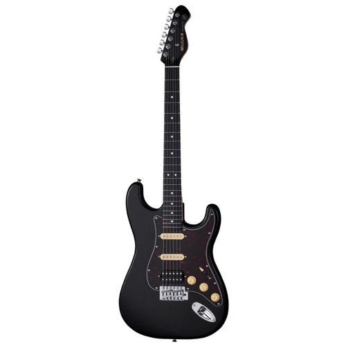 Mooer MSC10 Pro Electric Guitar - Black with Tortoise Scratch Plate