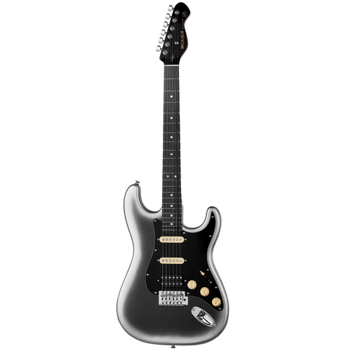 Mooer MSC10 Pro Electric Guitar Dark Silver with Roasted Maple Neck and Tech Ebony Fingerboard