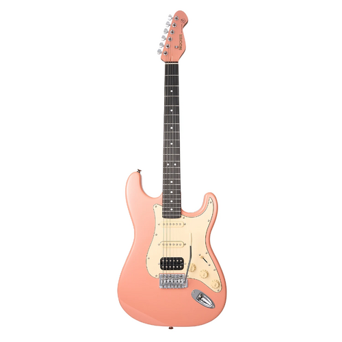 MOOER MSC10 Elite ST-Style Electric Guitar - Flamingo Pink