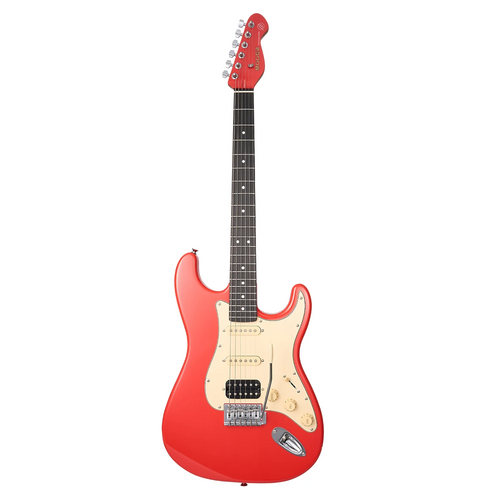 MOOER MSC10 Elite ST-Style Electric Guitar Fiesta Red