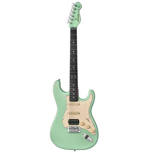 Mooer MSC10 Pro Electric Guitar Surf Green with Roasted Maple Neck and Dual Pickups
