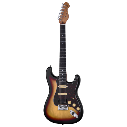 Mooer MSC10 Pro Electric Guitar Tobacco Sunburst with Gigbag, Poplar Body, Roasted Maple Neck, Tech Ebony Fingerboard, 5-Way Pickup Selector