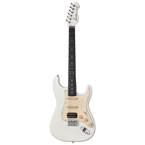 MOOER MSC10 Pro Electric Guitar Vintage White with Poplar Body and Roasted Maple Neck