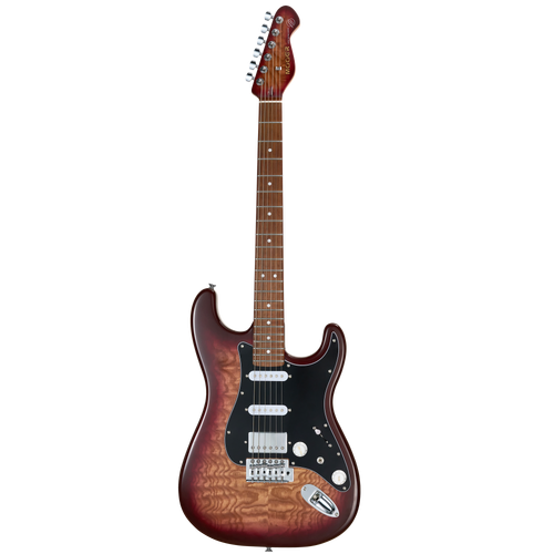 Mooer MSC20 Electric Guitar Amber Brown, Strat-Style Body, Roasted Maple Neck, H-S-S Pickups, 6 Strings, Includes Mooer Bag