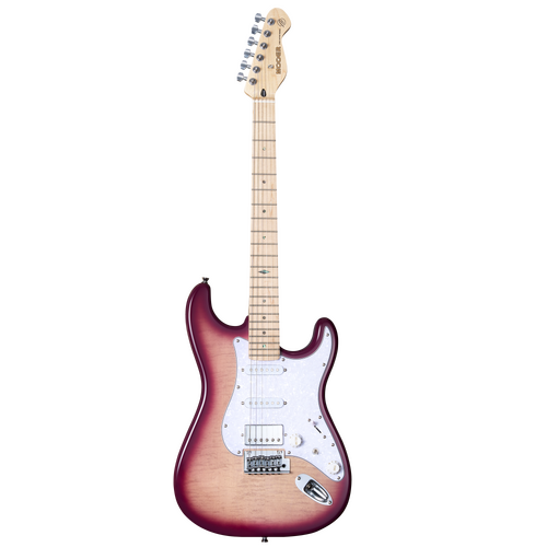 MOOER MSC30 Electric Guitar Rose Purple, H-S-S, 6 Strings, Maple Fingerboard, Poplar Body, Includes Mooer Bag