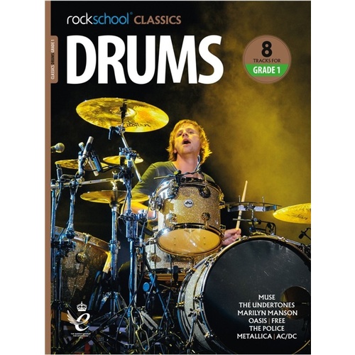 Rockschool Classics Drums Grade 1 Book/Online Audio Book