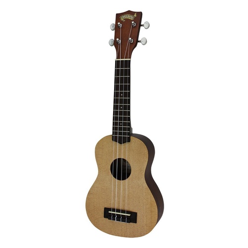 Mojo 50 Series Spruce Solid Top Electric Soprano Ukulele with Gig Bag Natural Satin