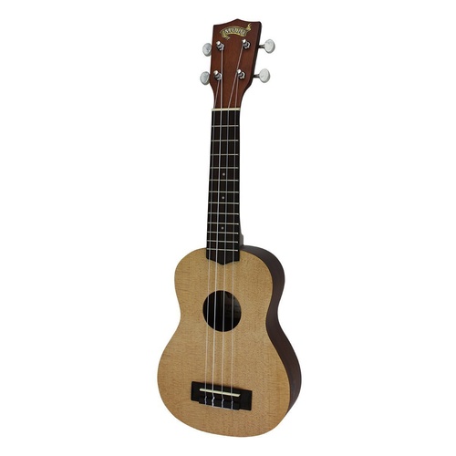Mojo '50 Series' Spruce Solid Top Electric Soprano Ukulele with Gig Bag (Natural Satin)