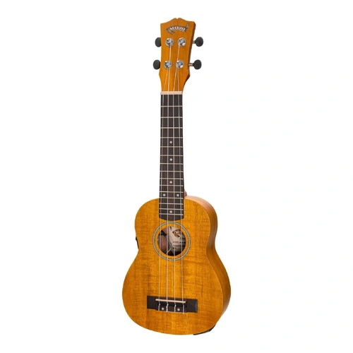 Mojo A30 Series All Acacia Electric Soprano Ukulele with Built-in Tuner Natural Satin