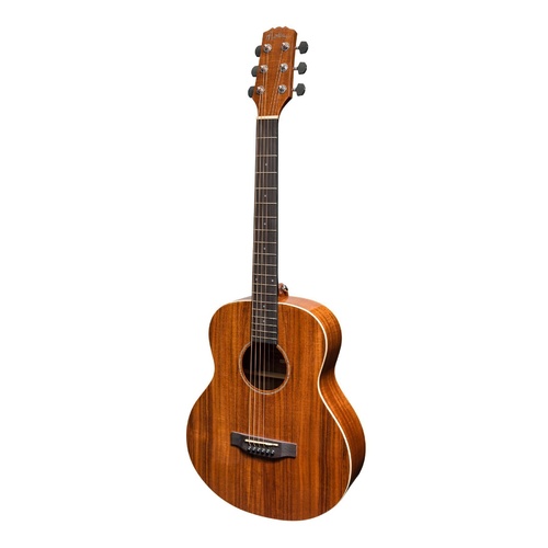 Martinez 'Southern Star' Series Koa Solid Top Acoustic-Electric TS-Mini Guitar (Natural Gloss)