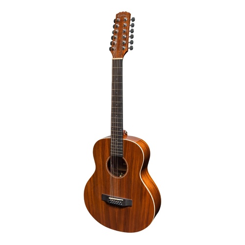 Martinez 'Southern Star' Series 12 String Koa Solid Top Acoustic-Electric TS-Mini Guitar (Natural Gloss)