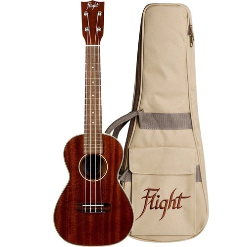 Flight MUC-2 All-Solid Mahogany Concert Ukulele with Premium Features and Gig Bag