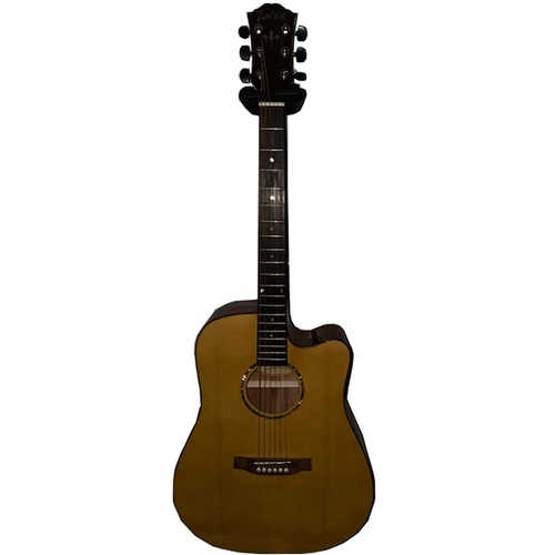 Monterey MW-715 Acoustic Guitar Dreadnought All-Solid w/ Cutaway & Fishman Pickup