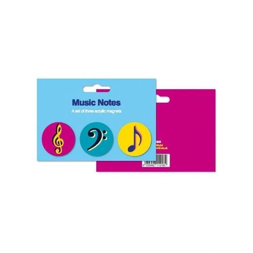 Music Notes Themed Acrylic Magnets - Set of 3 by My World