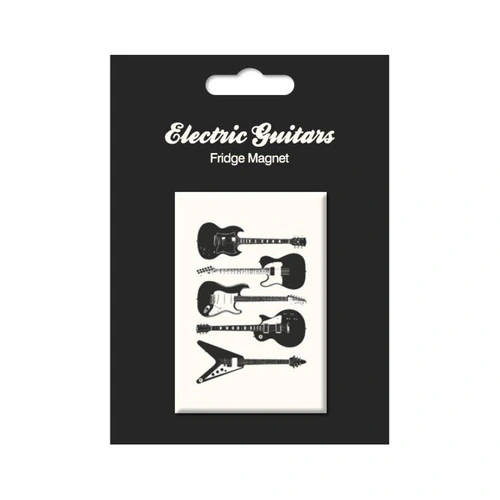 Electric Guitars Vintage Fridge Magnet 8cm x 5cm Gloss Finish by My World