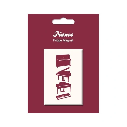 Pianos Vintage Fridge Magnet 8cm x 5cm Gloss Finish by My World