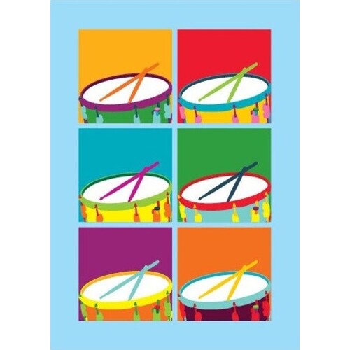Pop Art Drums Greeting Card (Card Only) 