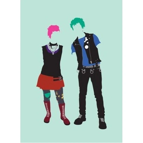 Fashion Vs Music Punk Card by My World