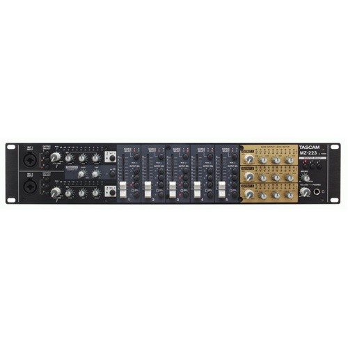 TASCAM MZ-223 Multi-Zone Mixer with BGM & Paging for 3 Zones, 2U Design