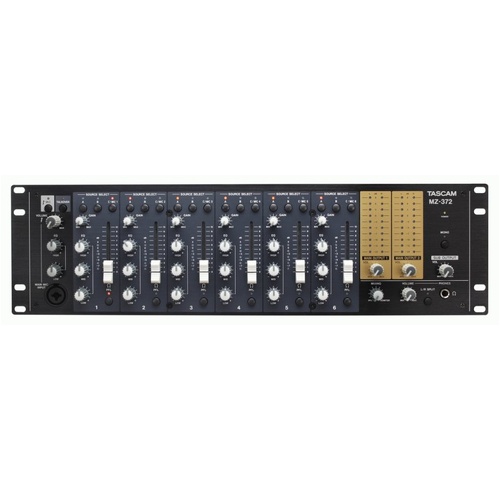 TASCAM MZ-372 Pro Mixer 12-Mono/6-Stereo Inputs, 2 Zones, 3U Installation