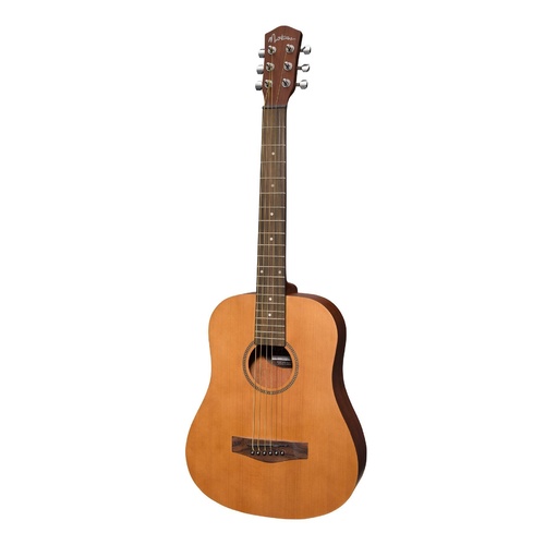 Martinez Cedar Top Acoustic Babe Traveller Guitar (Natural Satin)