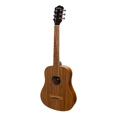 Martinez MZ-BT2-JTK Babe Traveller Acoustic Guitar - Jati-Teakwood, 6 Strings, Dreadnought Shape, Right Handed, Natural Finish, 1.35kg