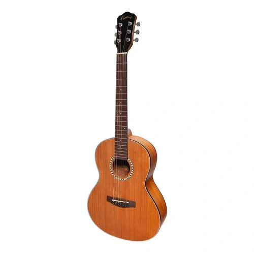 Martinez MZ-LM2-MAH 'Little-Mini' Folk Guitar - Mahogany, 6 Strings, Natural, Right-Handed, 23" Scale Length, Acoustic, Compact Design